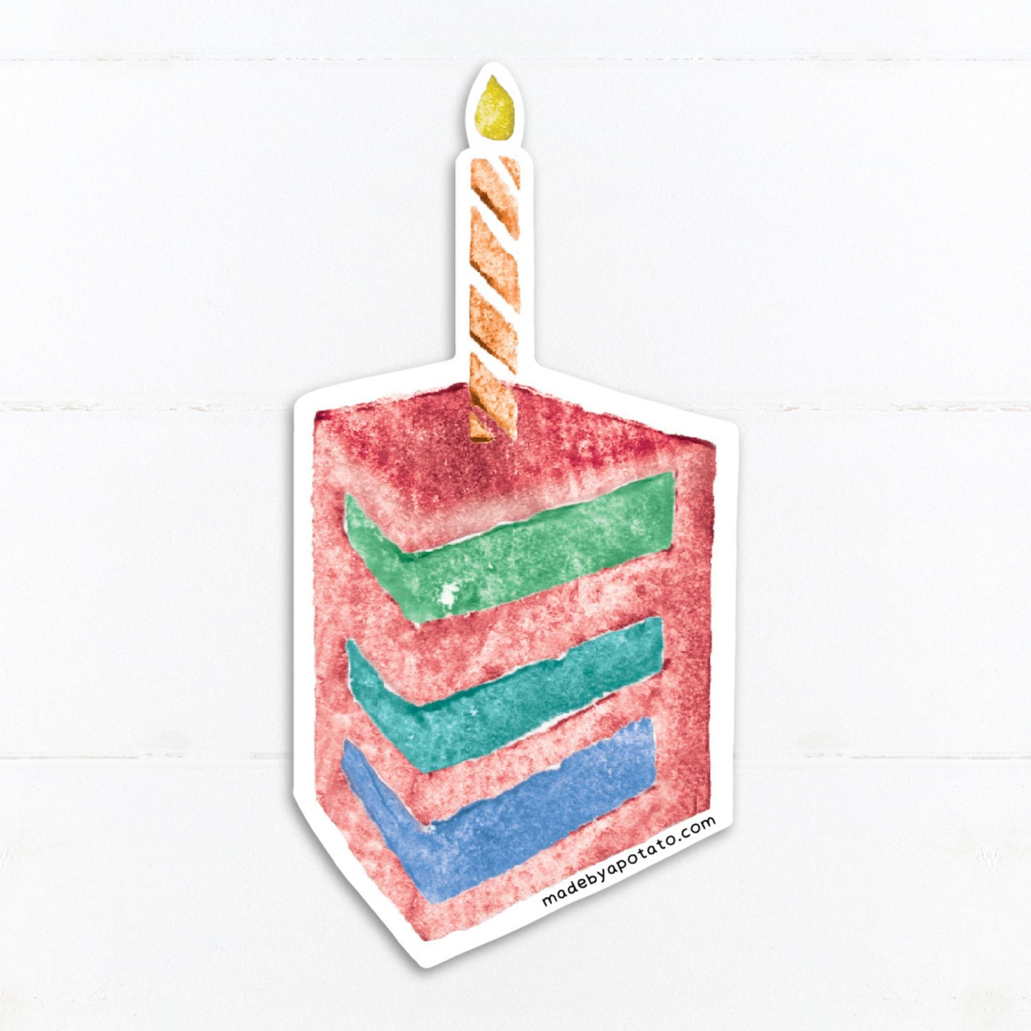 Birthday Cake Vinyl Sticker